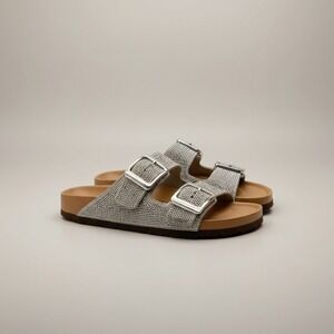 Madden Girl Bodie-R Rhinestone Sandals - Silver Multi - Women's Size 5.5 - NWT